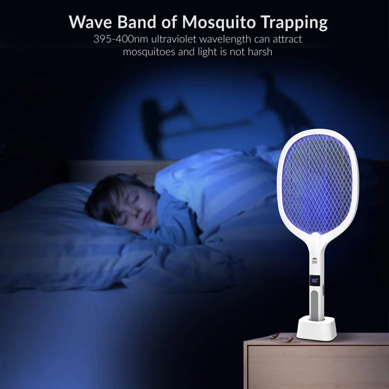Electric Bug Zapper, Mosquitoes Trap Lamp, Instant Fly Swatter Rechargeable Racket for Indoor and Outdoor
