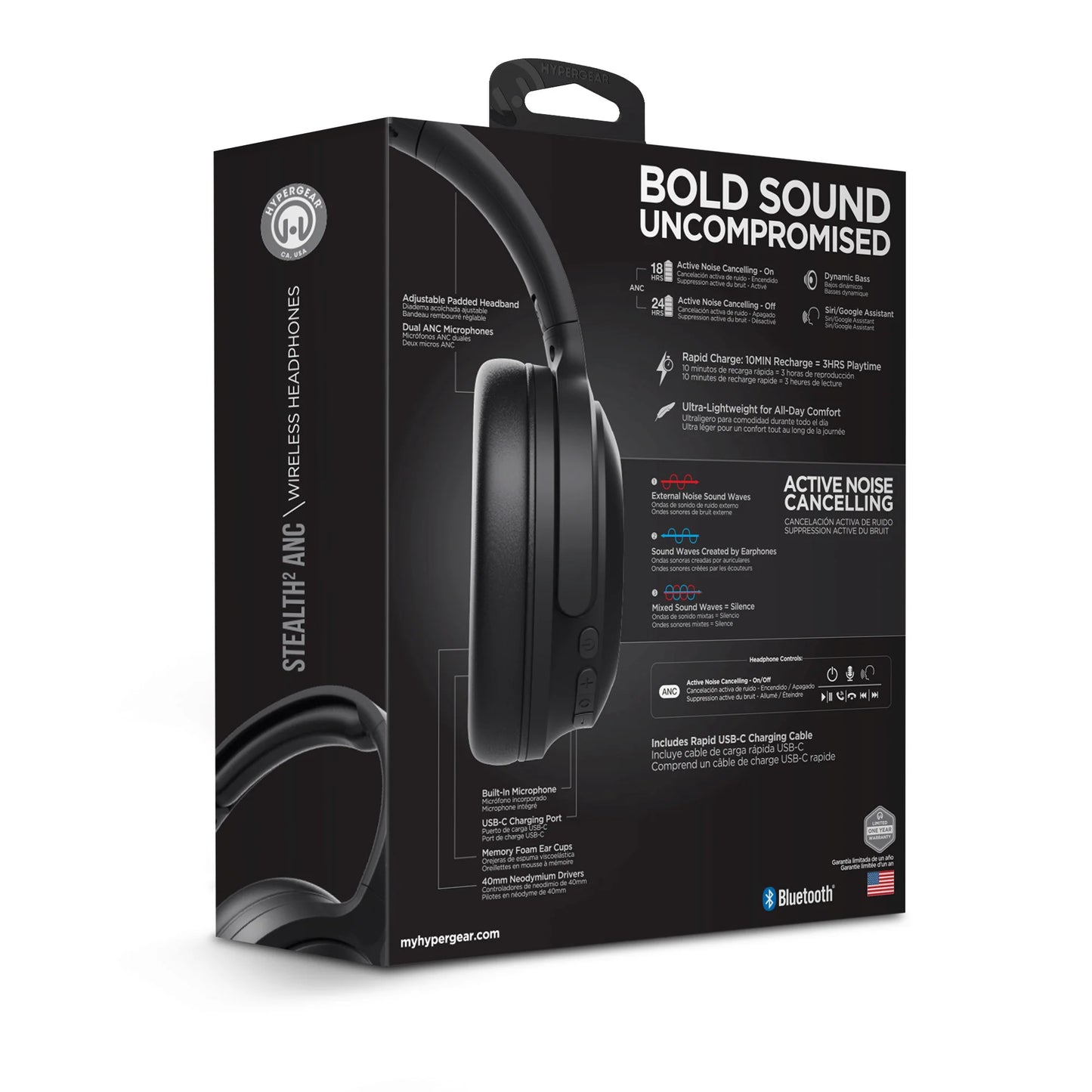 Hypergear Stealth2 ANC Wireless Headphones
