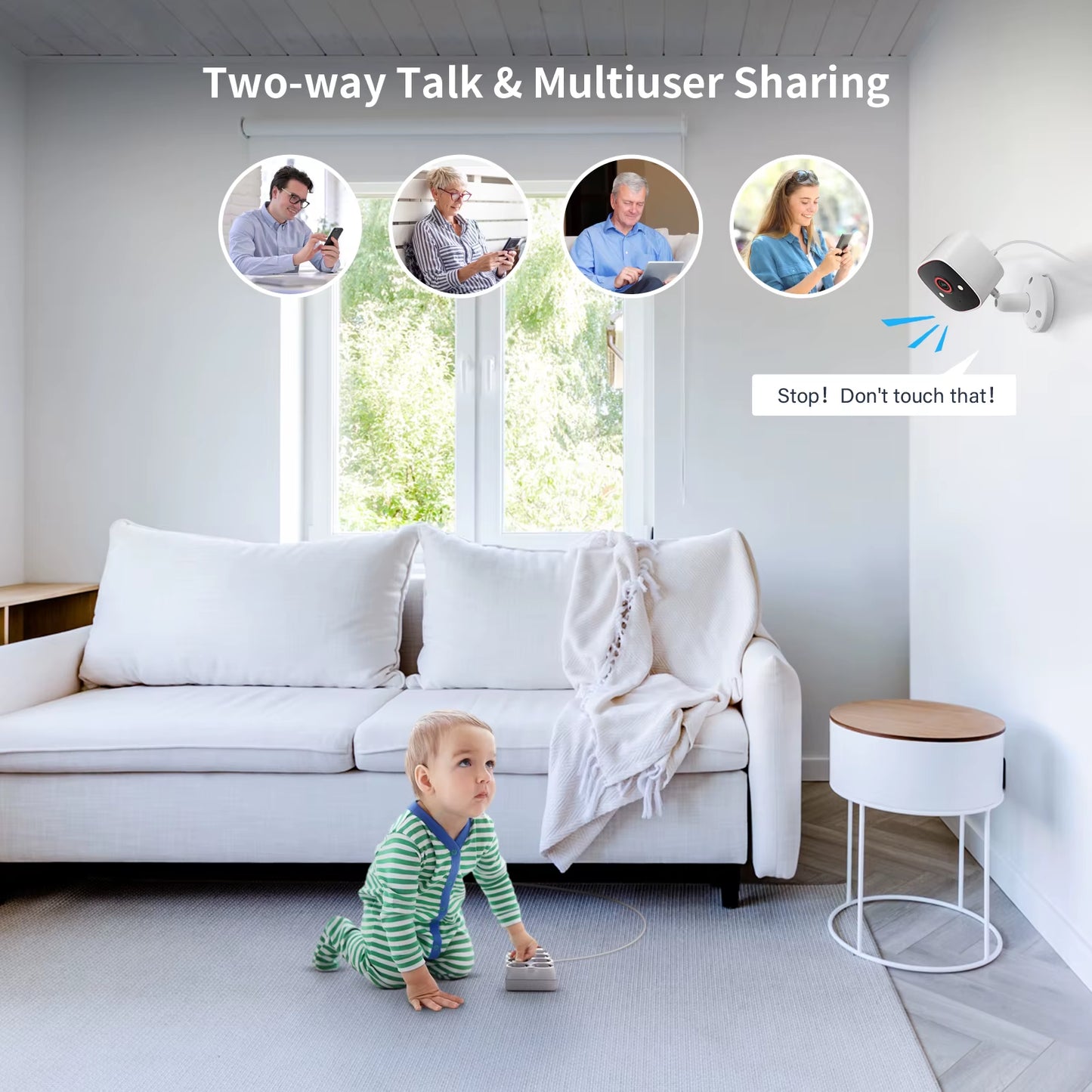 Outdoor/Indoor Security Cameras 5Ghz/2.4Ghz, 2K HD Wireless Wifi/Pet Dog Cat Baby Monitor Camera for Home Security IP66