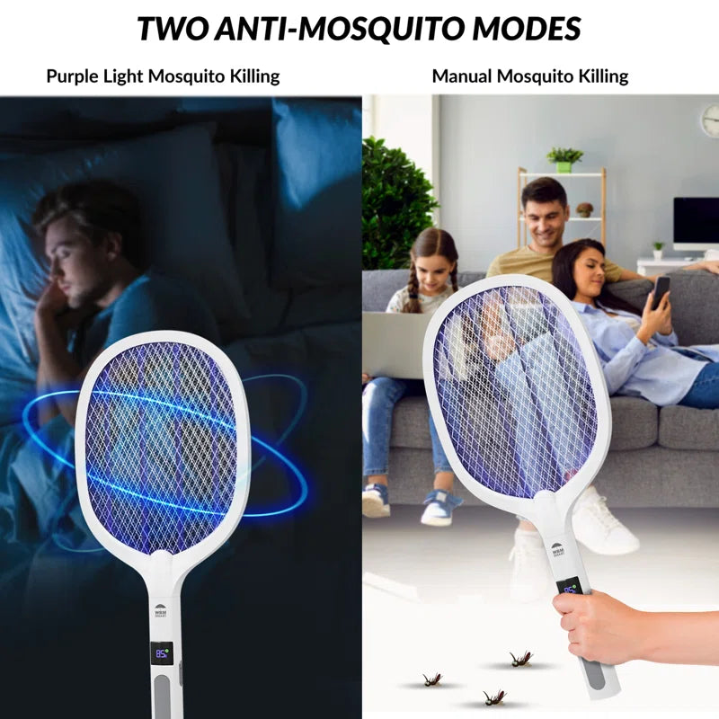 Electric Bug Zapper, Mosquitoes Trap Lamp, Instant Fly Swatter Rechargeable Racket for Indoor and Outdoor