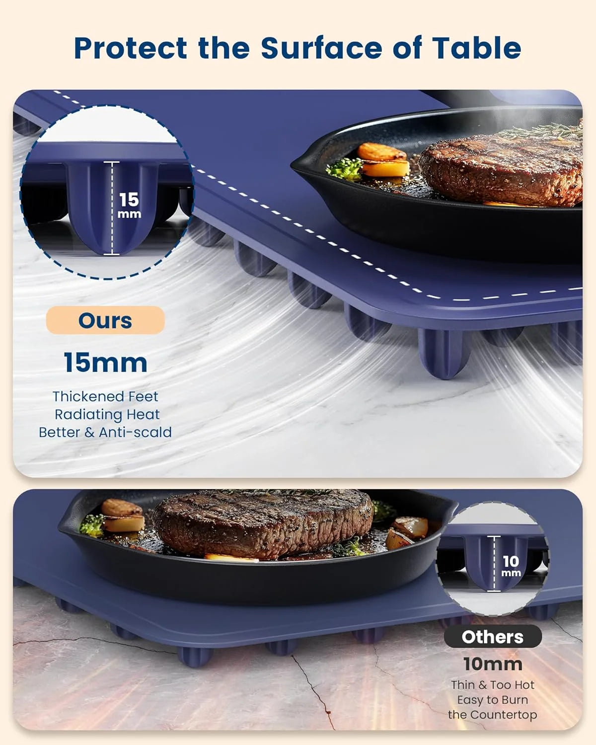 Food Warming Mat, Foldable Roll up Silicone Electric Warming Tray with 4 Level Temperature for Parties Home Travel