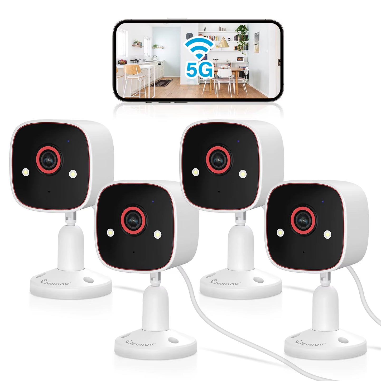 Outdoor/Indoor Security Cameras 5Ghz/2.4Ghz, 2K HD Wireless Wifi/Pet Dog Cat Baby Monitor Camera for Home Security IP66