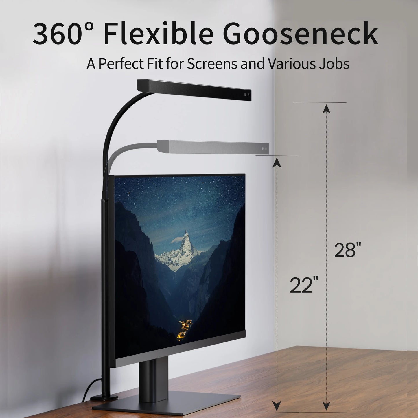LED Desk Lamp Table Lamp 3 Color Modes Desk Lighting with Stepless Dimming Touch Control USB Clamp Lamp