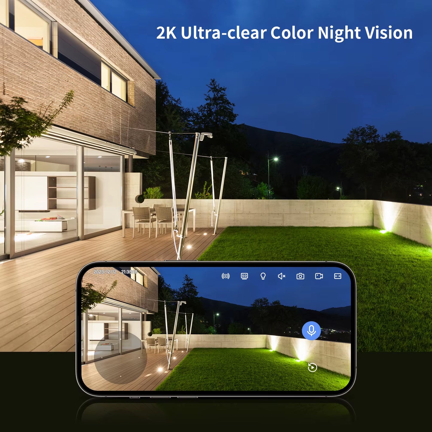 Outdoor/Indoor Security Cameras 5Ghz/2.4Ghz, 2K HD Wireless Wifi/Pet Dog Cat Baby Monitor Camera for Home Security IP66