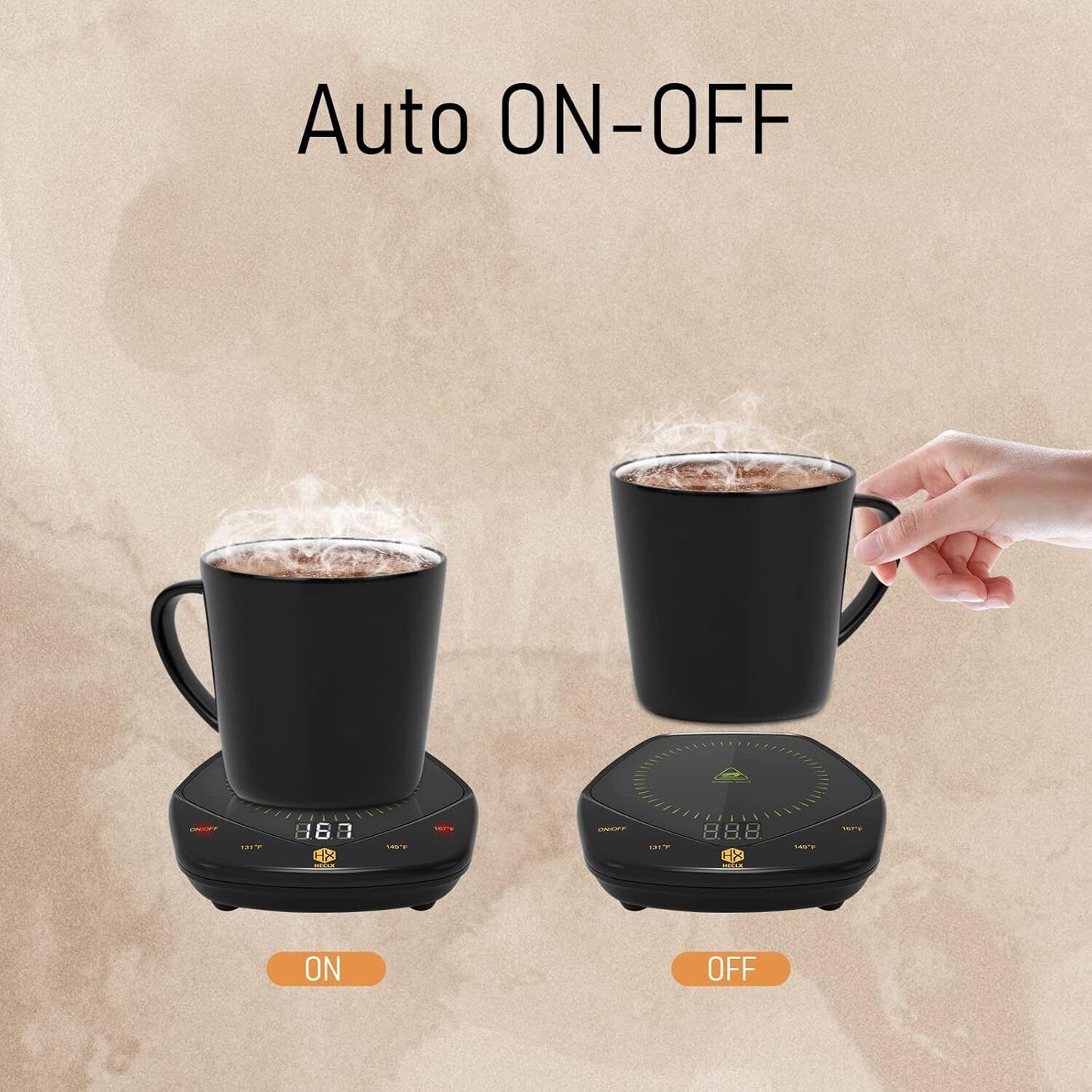 Coffee Mug Warmer with Hot Plate - Auto Shut off Self Heating Coffee Cup Warmer