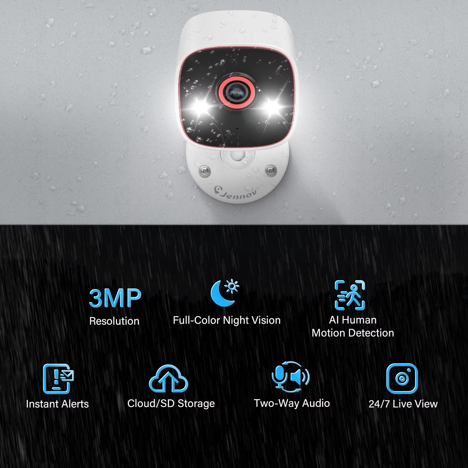 Outdoor/Indoor Security Cameras 5Ghz/2.4Ghz, 2K HD Wireless Wifi/Pet Dog Cat Baby Monitor Camera for Home Security IP66