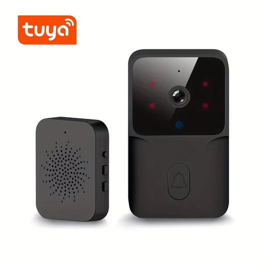 Tuya Wireless Smart Video Doorbell, 2.4G Wifi Home Security Camera, 2-Way Audio, Night Vision, Battery, Secure Home Monitoring