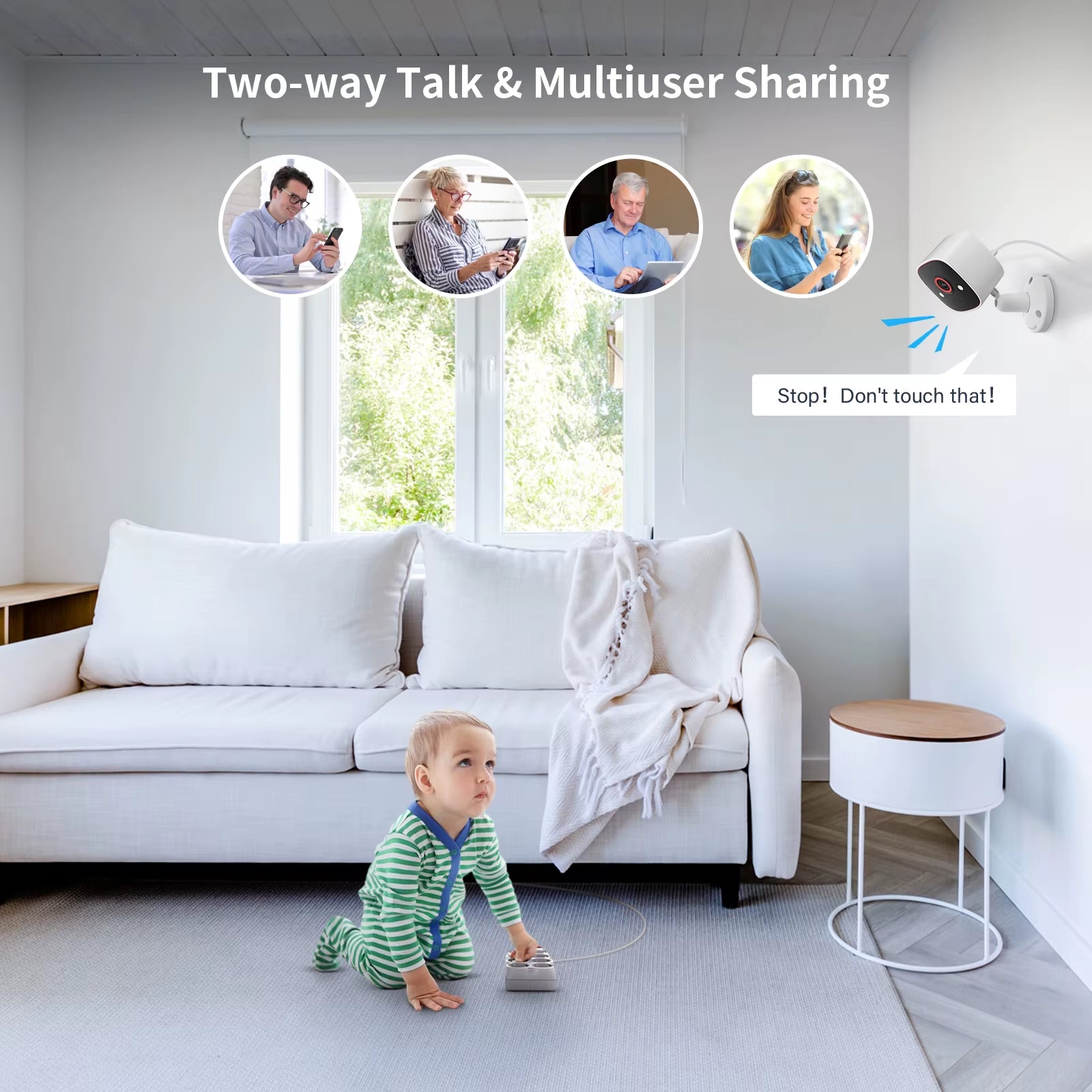 Outdoor/Indoor Security Cameras 5Ghz/2.4Ghz, 2K HD Wireless Wifi/Pet Dog Cat Baby Monitor Camera for Home Security IP66