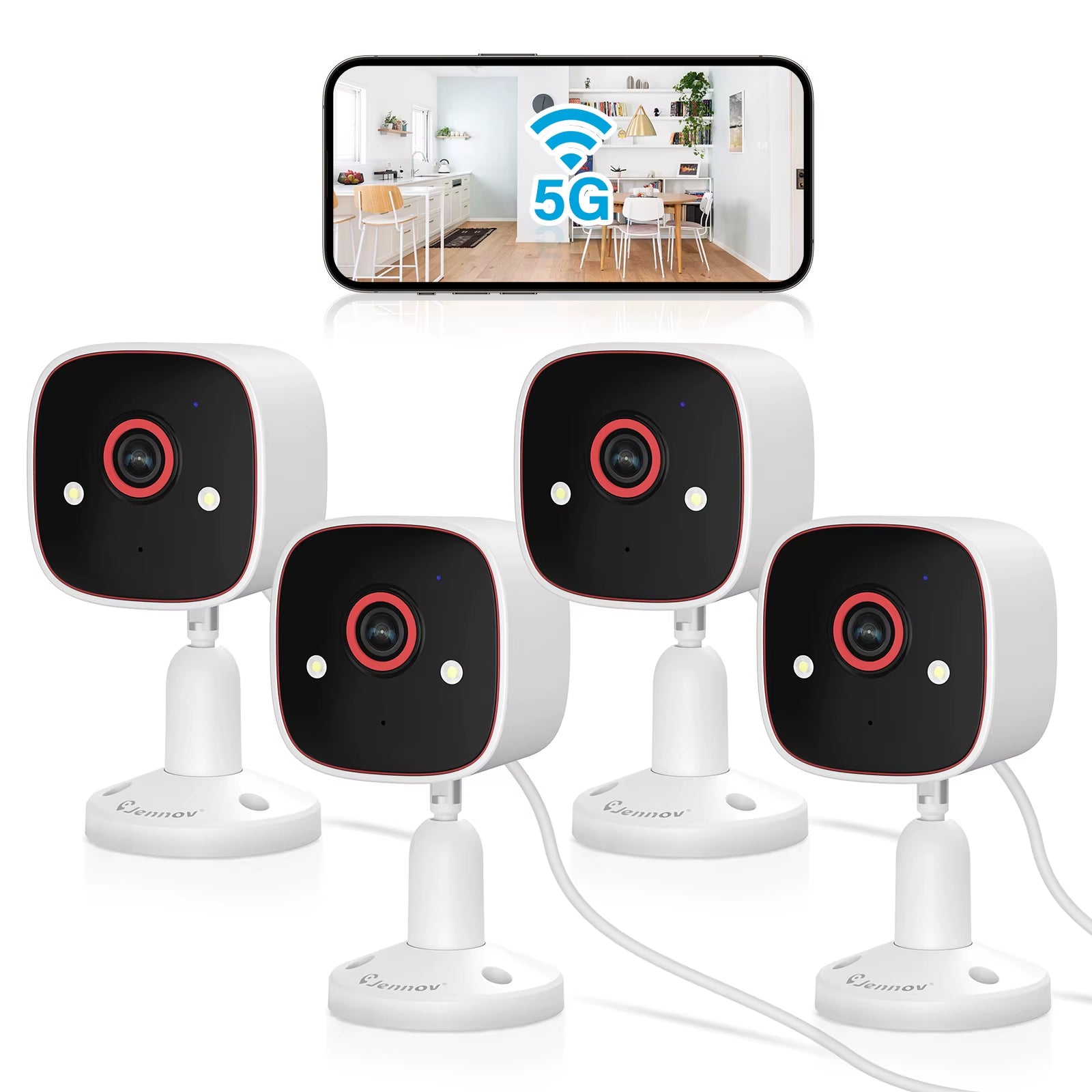 Outdoor/Indoor Security Cameras 5Ghz/2.4Ghz, 2K HD Wireless Wifi/Pet Dog Cat Baby Monitor Camera for Home Security IP66