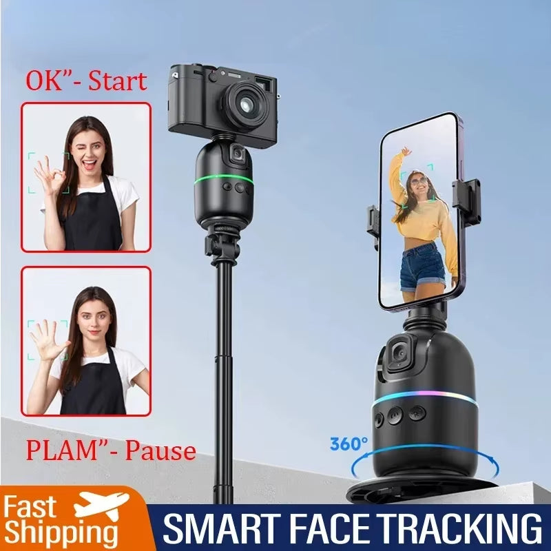360° Smart Auto Face Tracking Gimbal Stabilizer Selfie Stick Tripod with Gesture Control for Camera Mobile Smartphone
