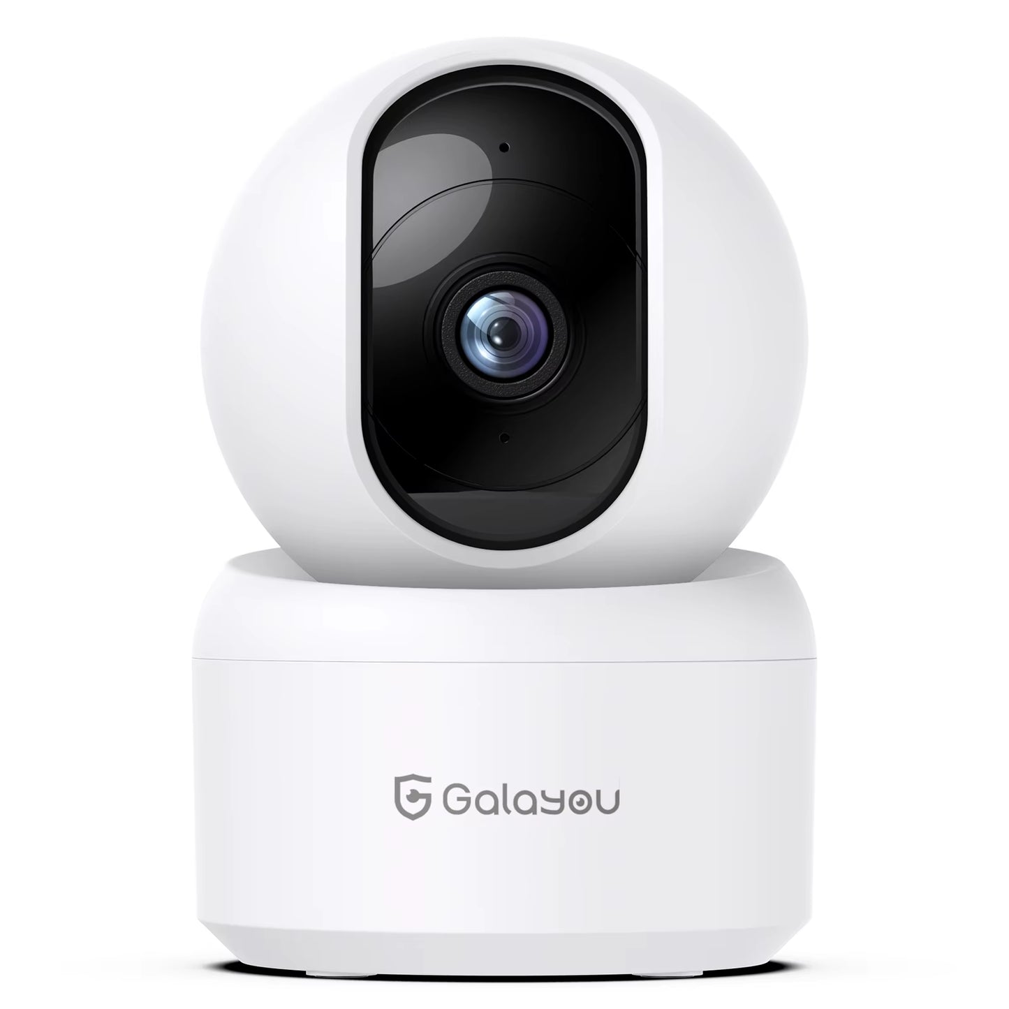 2K Indoor Security Camera, 360 Degree 2.4G Wifi Camera for Baby/Elder/Nanny with 24/7 SD Card Storage, Works with Alexa