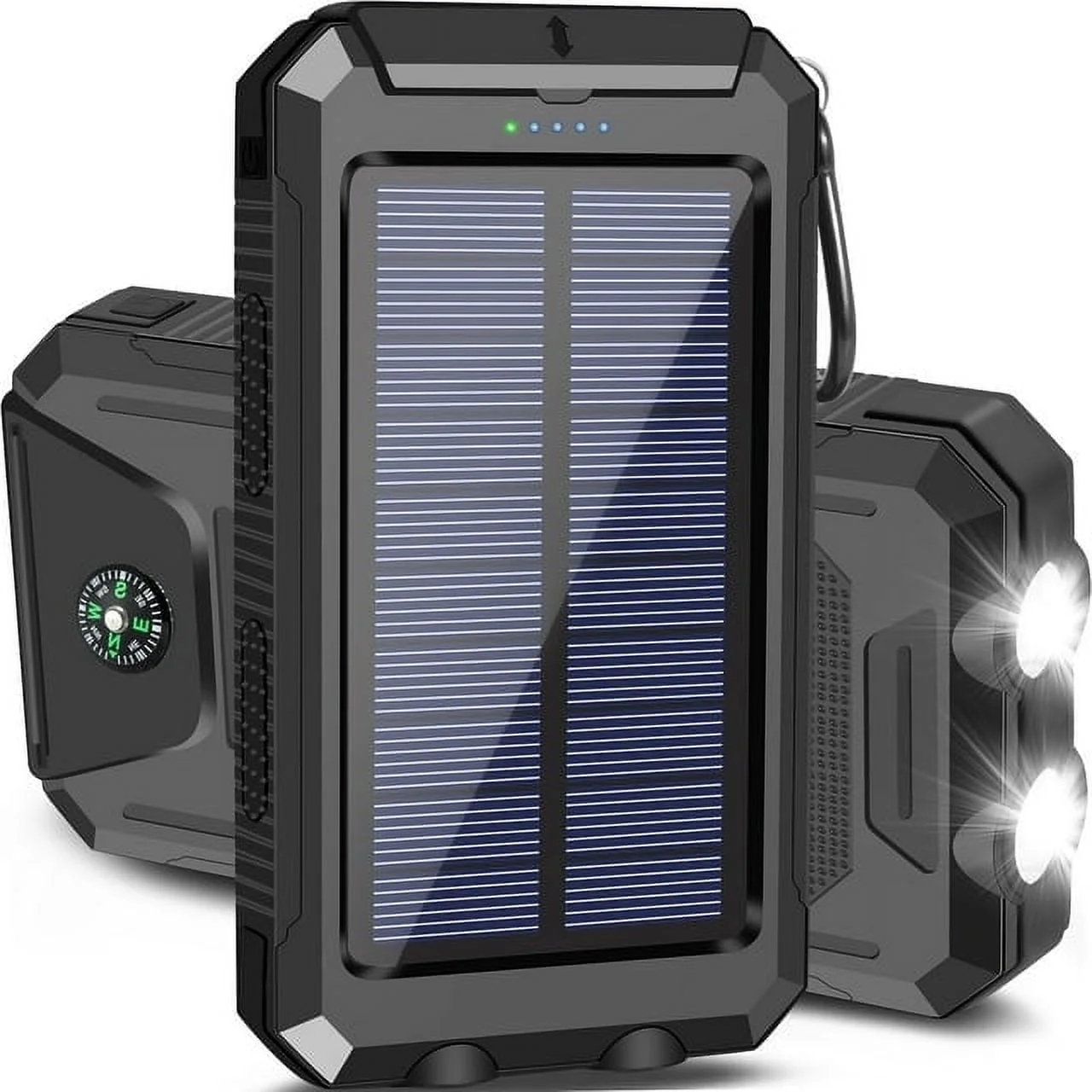 SOLPOWBEN: Solar Charger for IPhone/Android, Portable Solar Power Bank with Dual 5V USB Ports
