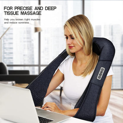 Shiatsu Back Shoulder and Neck Massager with Heat, Electric Deep Tissue 4D Kneading Massage, Best Gifts for Women Men Mom Dad, Fathers Day, Mothers Day, Christmas Gifts