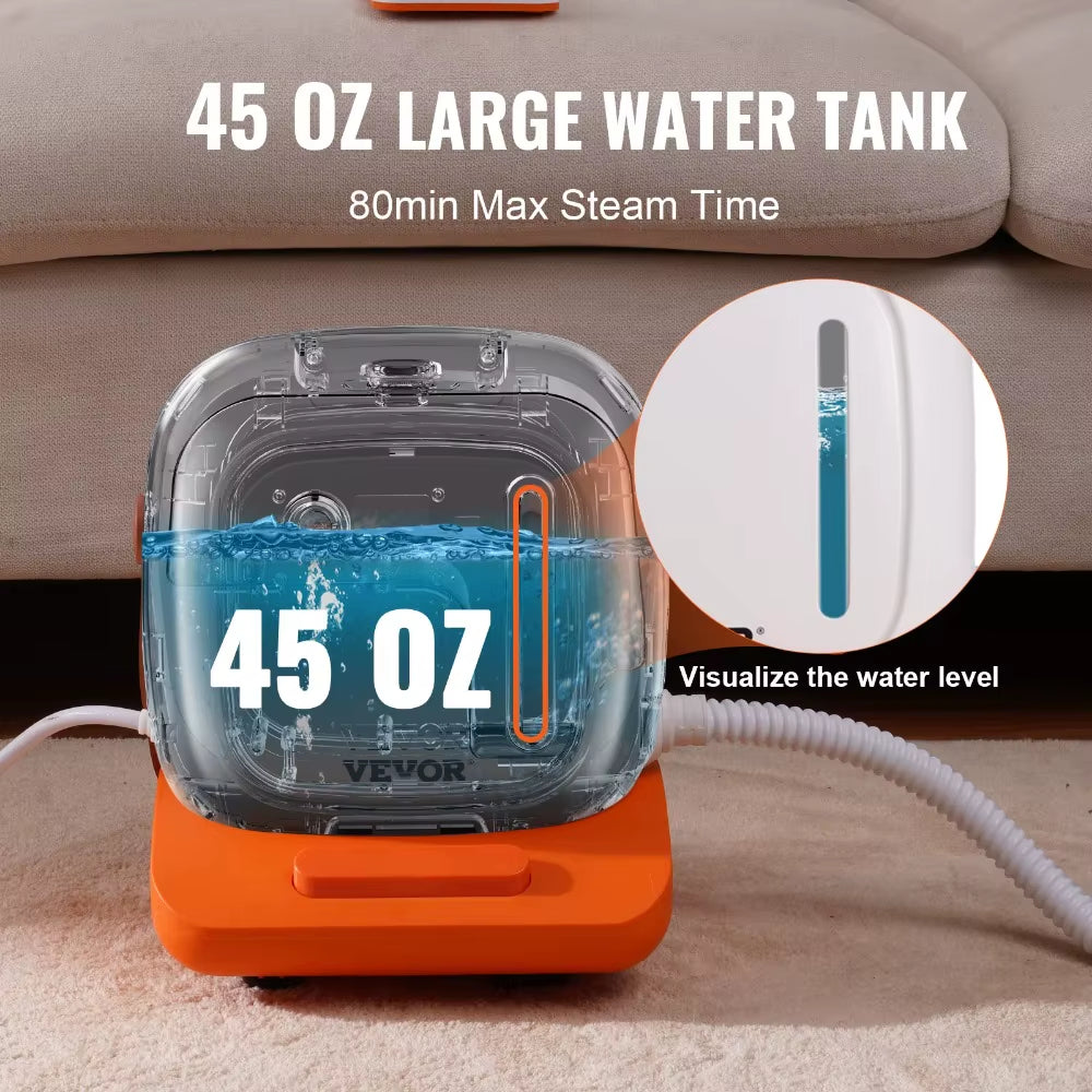 Steam Cleaner 1500W 45Oz Multipurpose Steam Mop with 20 Pcs Accessories Portable Steamer, 16.4Ft Long Power Cord