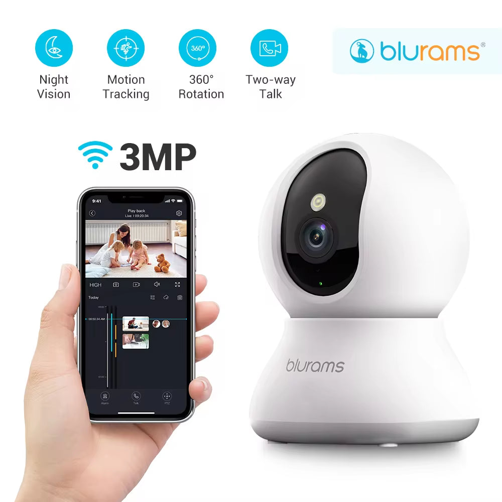 Baby Monitor Camera 2K HD Home Security Camera with Motion Detection and Two-Way Audio, Easy Setup, Clear Day & Night