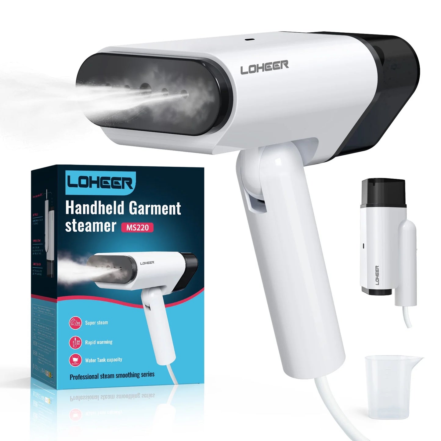 Travel Steamer for Clothes 1000W , Foldable Handheld Garment Steamer Fabric Wrinkle Remover